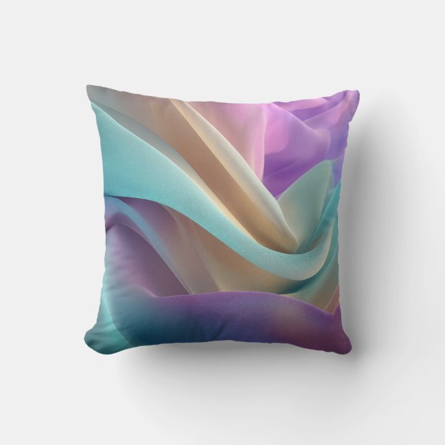 Coussin Texture de tissu abstrait dans des tons pastel (Recto)
