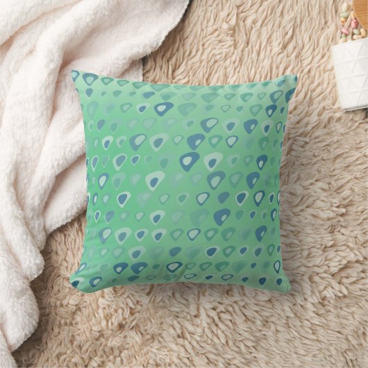 Coussin Texture de triangles verts et sarcelle sur fond ve (Couverture)