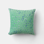 Coussin Texture de triangles verts et sarcelle sur fond ve (Recto)