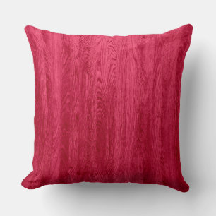 Coussin Texture du grain de bois rouge