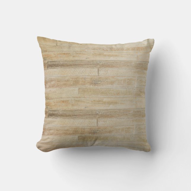 Coussin Texture du revêtement de sol en bois usé (Recto)