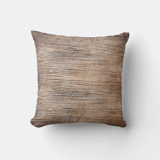 Coussin Texture en bois brut Jeter l'oreiller (Recto)
