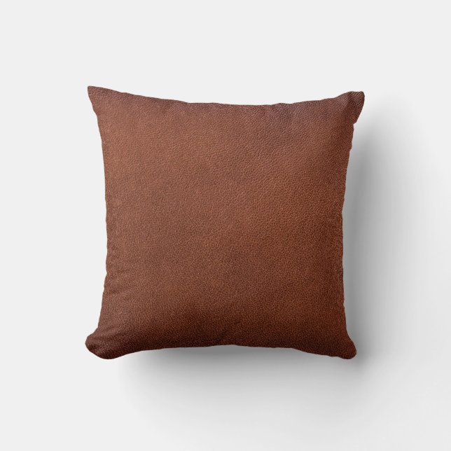 Coussin texture en cuir Brown (Recto)
