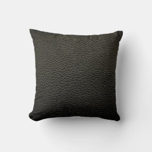 Coussin Texture en cuir noir ou arrière - plan. abstrait, 
