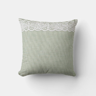 Coussin Texture et dentelle textiles