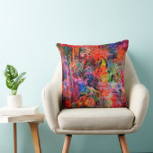Coussin Texture florale rouge (Chaise)