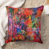 Coussin Texture florale rouge (Couverture)