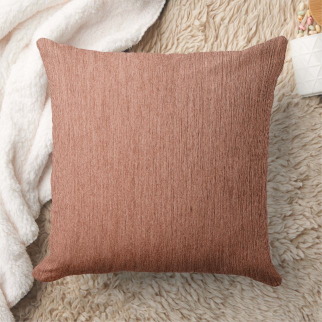 Coussin Texture Métallique Abstraite Or Rose Moderne (Couverture)
