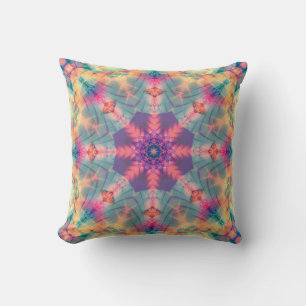 Coussin texture multicolore Abstraite. Feu