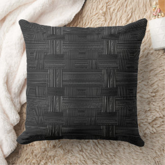 Coussin Texture nervurée en motif gris et noir