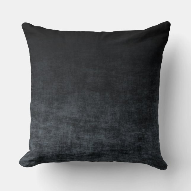 Coussin Texture Ombrée Grunge Noir et Gris (Recto)