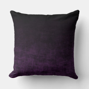 Coussin Texture ombrée grunge noire et violette