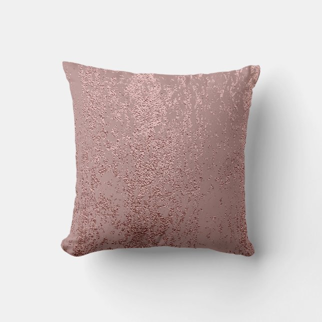 Coussin Texture or métallique, quartz rose. (Recto)