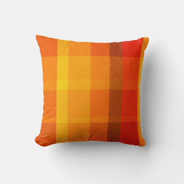 Coussin texture rapprochée avec un tissu à damiers  (Recto)