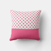 Coussin Texture rose de pois abstrait. Texte (Verso)