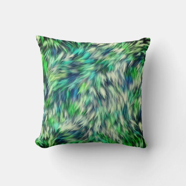 Coussin Texture textile vert fourrure Arrière - plan-68745 (Recto)