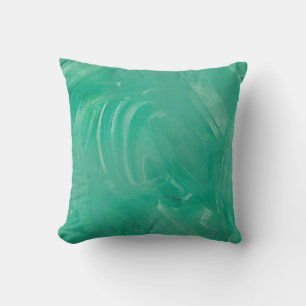 Coussin Texture vert acrylique peint
