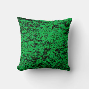 Coussin texturé vert et noir réversible