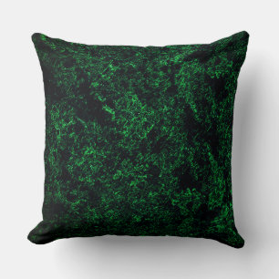 Coussin Texture vert foncé, éponge détruite ou corrodée