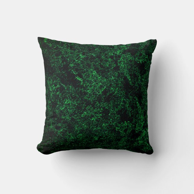 Coussin Texture vert foncé, éponge détruite ou corrodée (Recto)