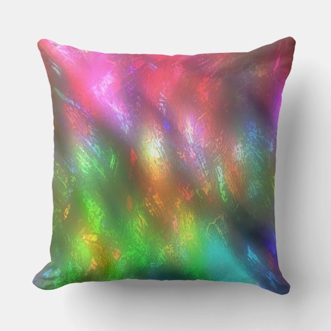 Coussin Texture vert rose vif avec rainures sous brouillar (Recto)