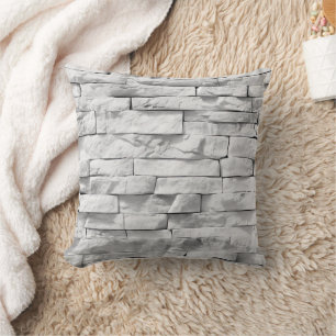 Coussin Textures de pierre blanche Design Series 3
