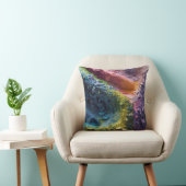 Coussin textures et calques colorés (Chaise)