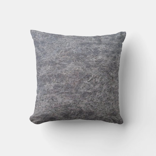 Coussin texturisé par marbre tacheté gris soutenu (Recto)