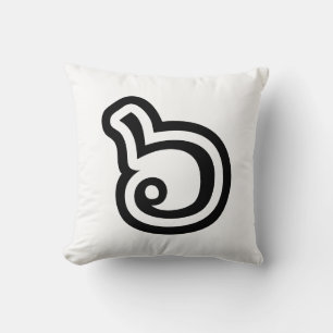 Coussin Thailande Numéro 6 / Six / ๖ (Ho/Hok) Langue thaïe