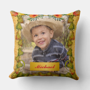 Coussin Thankgiving Automne Maple Leaf et Sunflower