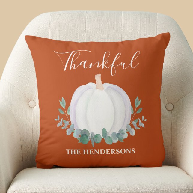 Coussin Thanksgiving Citrouille personnalisé (Créateur téléchargé)