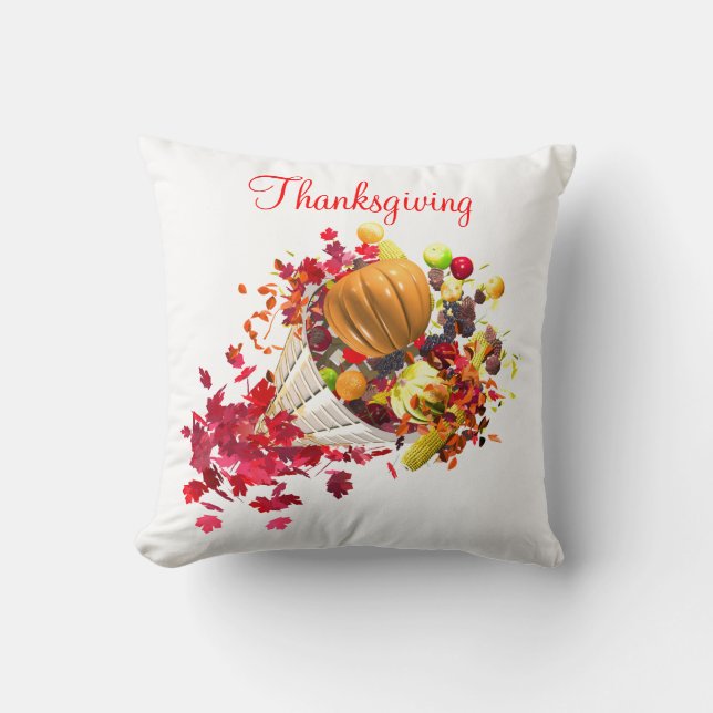 Coussin Thanksgiving Cornucopia (Recto)