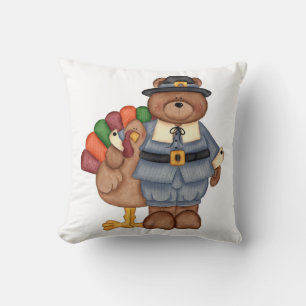 Coussin Thanksgiving Thanksgiving Thawlow/Turkey and Bear