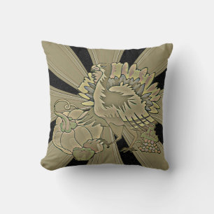 Coussin Thanksgiving Turquie sculpté -