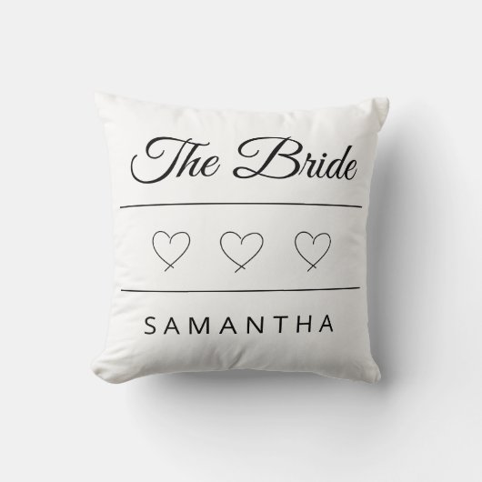 Coussin The Bride Personalized Wedding Design (Recto)