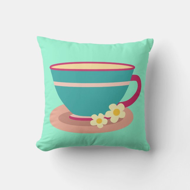 Coussin Thé chamomile pour les amateurs de thé (Recto)