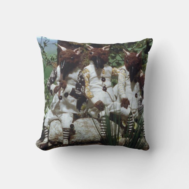 Coussin Thé de sang et chêne à cordes rouges (Recto)
