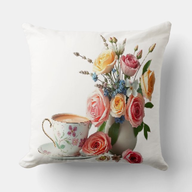 Coussin Thé du matin (Recto)