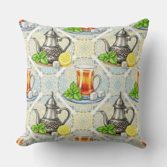 Coussin Thé et menthe par Natasha Us (Recto)