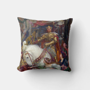 Coussin The Two Crowns c. 1900 par Sir Frank Dicksee