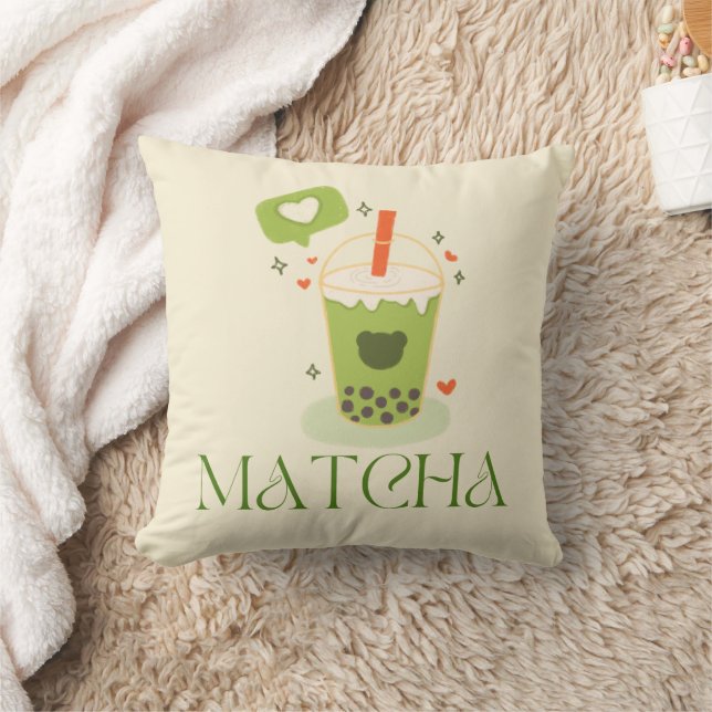 Coussin Thé vert Matcha, Tout est mieux avec matcha (Couverture)