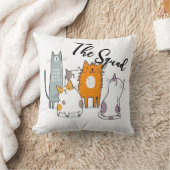 Coussin The Whole Crew Funny Cat Squad (Couverture)