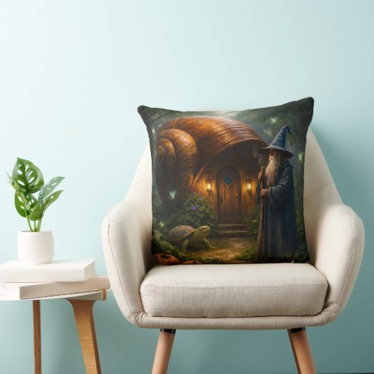 Coussin The wizard of the Shell fantasy snail accent throw (Chaise)