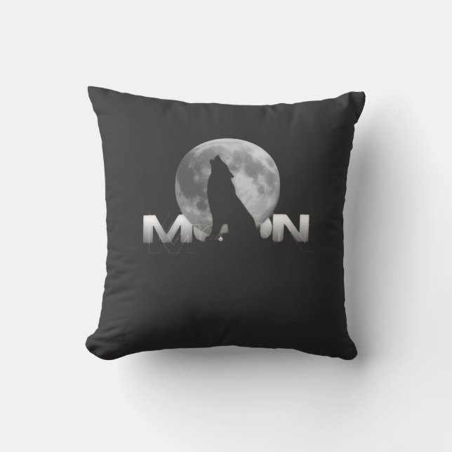 Coussin the wolf`s cry under the full moon (Recto)