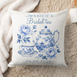 Coussin Théière en Chinoiserie Floral Mariage Vintage