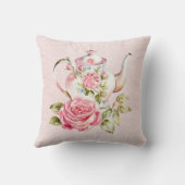 Coussin Théière pour Bébé Fille Souvenir de Naissance Stat (Verso)