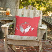 Coussin Théière + Tasses à thé Rouges (Chaise)