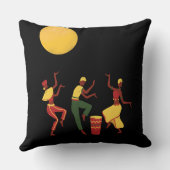 Coussin Thème africain - Danser au clair de lune (Verso)
