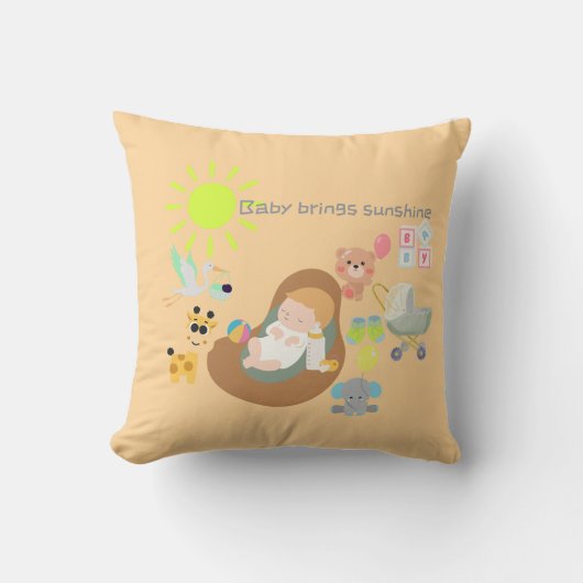 Coussin Thème bébé (Recto)