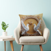 Coussin Thème d'amour émotionnel des colombes de mariage (Chaise)
